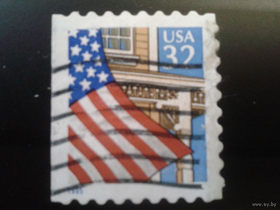 США 1995 стандарт, флаг год выпуска синего цвета