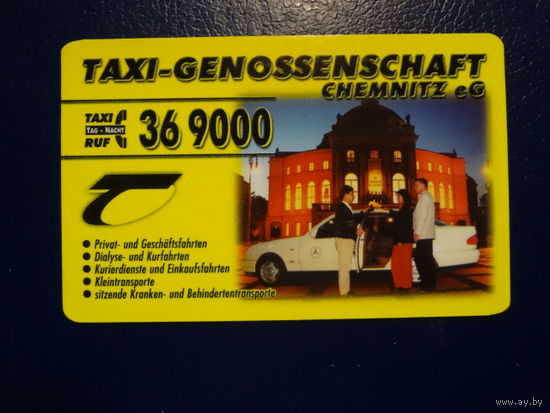 Календарик 2002 г.  Taxi-genossenschaft.