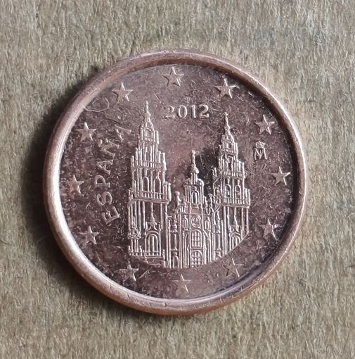 Испания 1 евроцент, 2012 г., KM# 1144