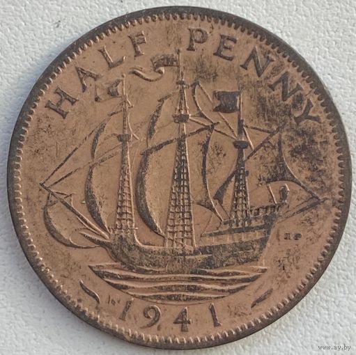 Великобритания 1/2 пенни 1941 г.