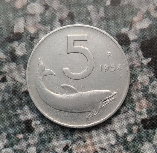 5 лир 1954 года Итальянская Республика.