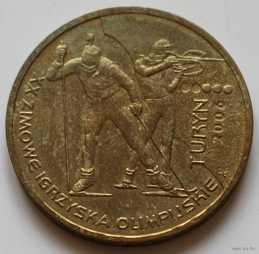 Польша 2 злотых 2006 год "XX зимние Олимпийские игры, Турин 2006"
