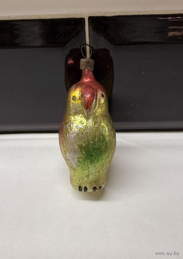 Елочная игрушка попугай СССР К.17
