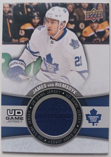 Хоккейная карточка НХЛ джерси James van Riemsdyk (Торонто)