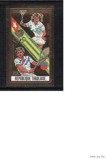 Того-1988(Мих.2122В) , ** ,  Спорт, ОИ-1988, Теннис, Штефи Граф