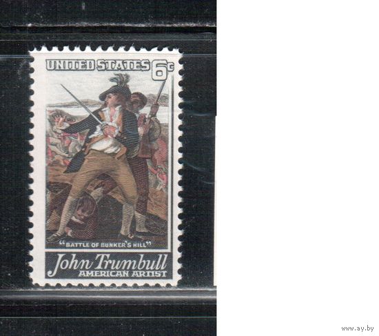 США-1968, (Мих.969),  *  ,  Война, Живопись (одиночка)