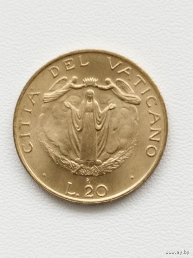 Ватикан 20 лир 1987 год