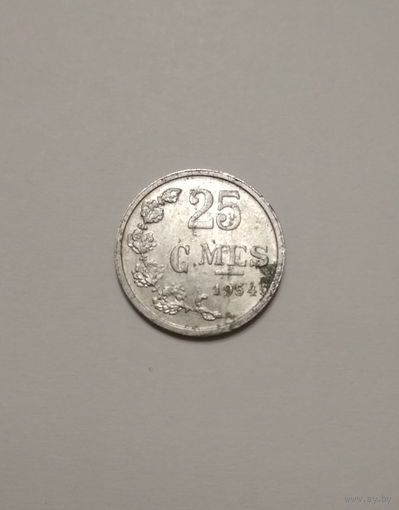Люксембург / 25 сантимов / 1954 год