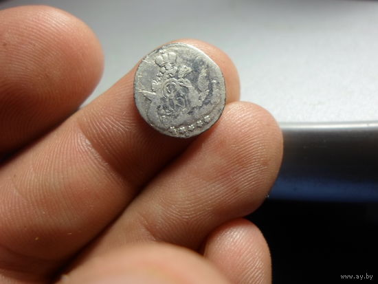 5 копеек 1758 г. Елизавета Петровна Российская Империя серебро Ag 802 нечастая монета большой кружок