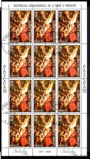 Живопись Рубенса Сан Томе и Принсипи 1983 год малый лист из 1 марки