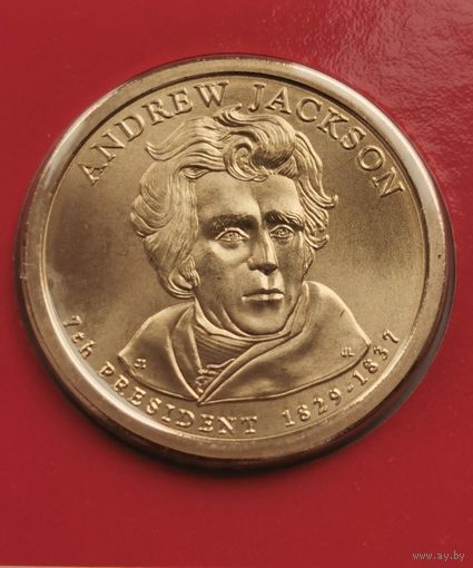 1 доллар 2008 г. Эндрю Джексон. Unc. С рубля