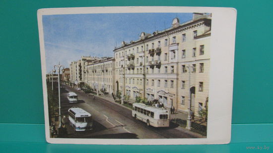 Открытка "Гомель. Проспект Ленина", 1966 г. (чистая).