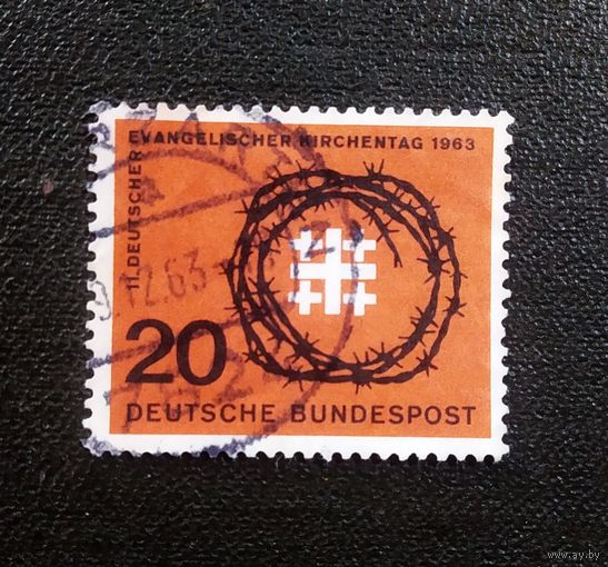 Марка Германия 1963 год День евангельской церкви