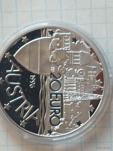 Монета 20 евро Австрия 1996 год.