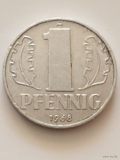 ГДР 1 пфенниг 1968 г.