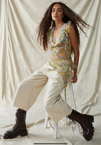 BDG укороченные брюки BDG Meg Cropped Carpenter Pant, US8/UK12 (слоновая кость)