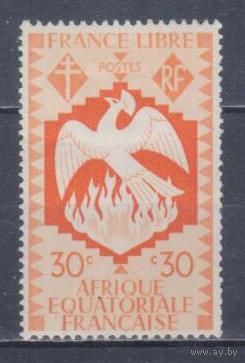 [1452] Французские колонии. Французская Экваториальная Африка 1941. Птица Феникс.30с. МН