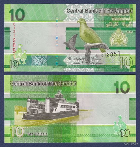 Гамбия, 10 даласи 2023 г., P-W38 (C, номинация IBNS 2019, паром Кунта Кинте), UNC