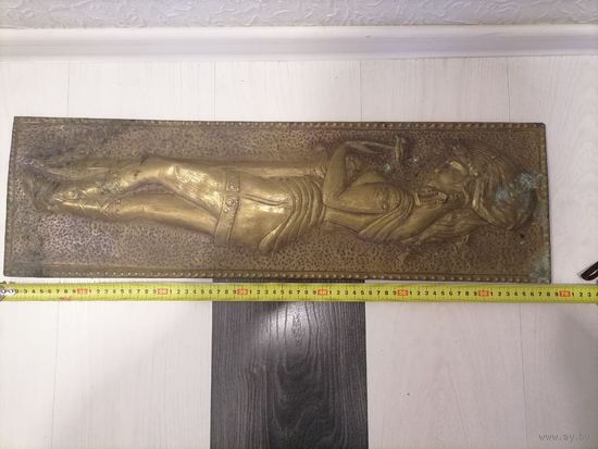 Большая чеканка  латунь Амазонка