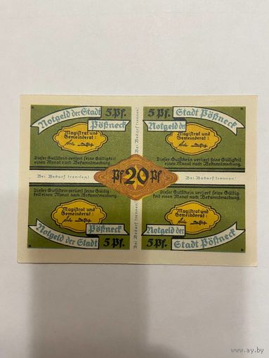 Нотгельд 20 пфеннигов 1921 год. Буфнех. Веймарская республика - 2201