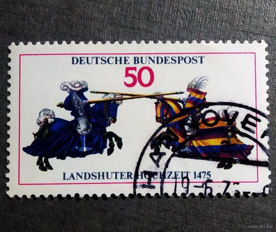 Марка Германия 1975 год Рыцарский турнир