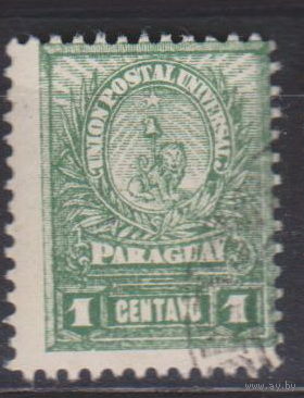 Лев фауна Печать казначейства Парагвай 1901 год Лот 1