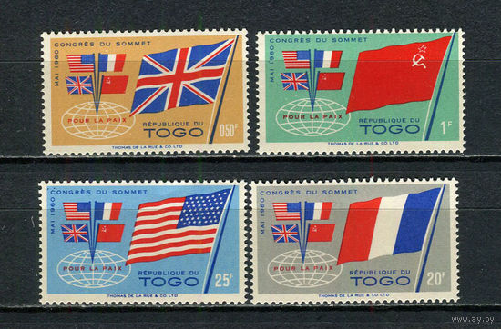 Того - 1960 - Флаги. Конференция в париже - [Mi. 294-297] - полная серия - 4 марки. MNH.  (Лот 60JA)-TG3P52