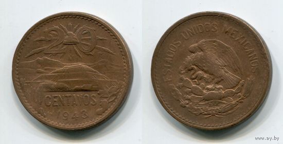 Мексика. 20 сентаво (1943)