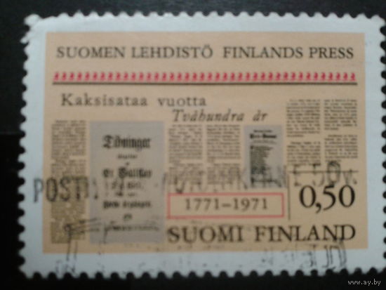 Финляндия 1971 200 лет финской газете
