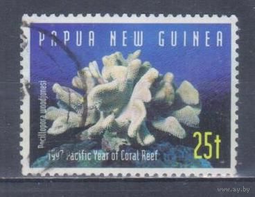 [2386] Папуа Новая Гвинея 1997. Морская фауна.Кораллы и другие. Гашеная марка.