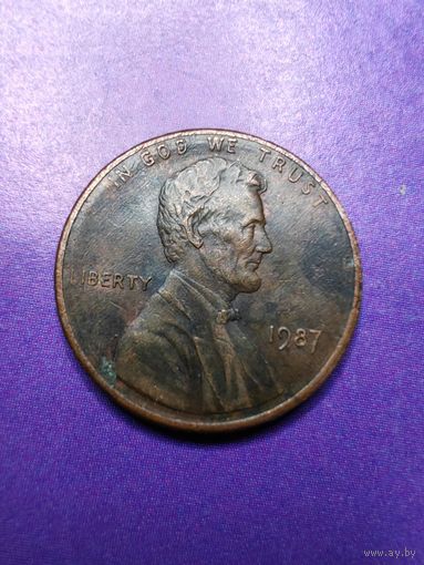 США 1 цент 1987