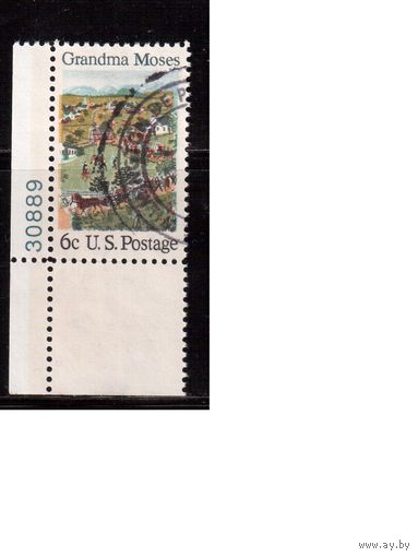 США-1969 (Мих.980) ,  гаш., Живопись(2), с номером