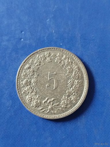 Швейцария 5 раппенов 1983