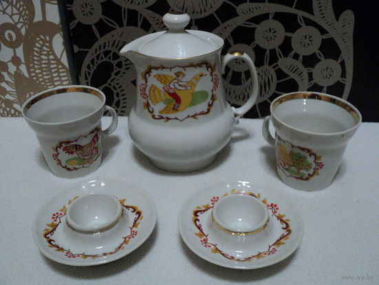 Сервиз для завтрака "Курочка Ряба",Дружковка 1974-91гг,лот 12