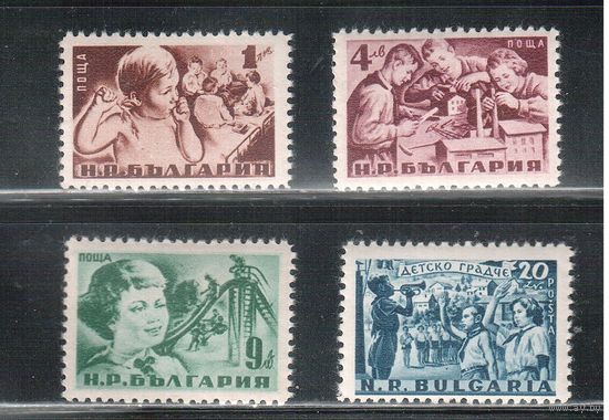 Болгария-1951, (Мих.801-804) , ** , Съезд компартии (полная серия)