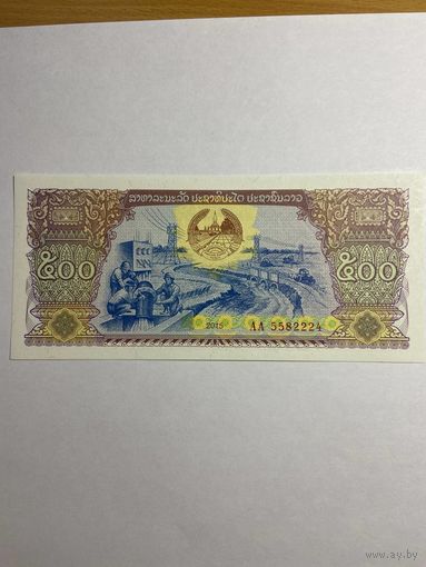 Лаос, 500 кип 2015 г., UNC-0812