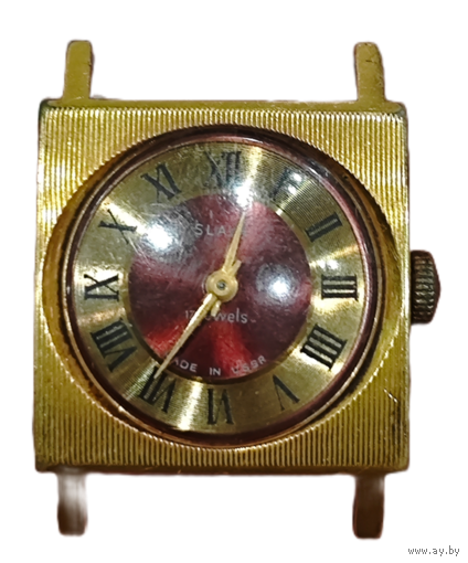Часы Slava. СССР. Позолоченные, au 10. Красивый цифер.