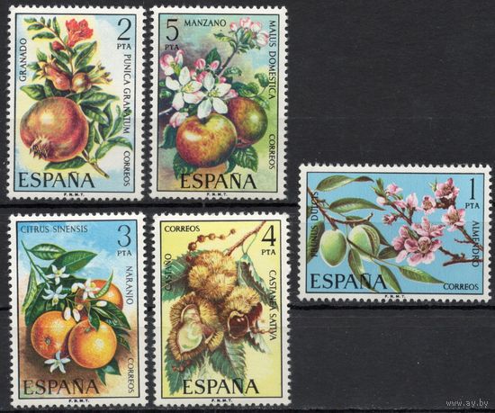Испания 1975. Флора. 5 марок 2146-50