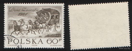 Польша (Mi)PL1530 (День почтовой марки) 1964 год 60 gr Дилижанс (карета) Дж.Бродовского светло-коричневая (a1-03 ТОРГ/ВАША ЦЕНА