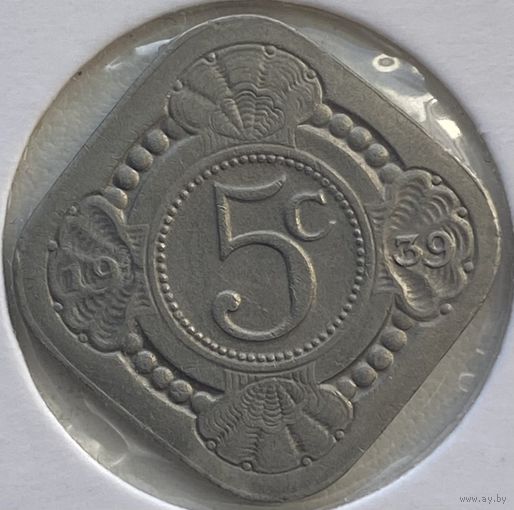Нидерланды 5 центов 1939 г. В холдере
