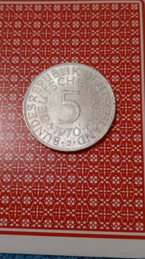 Германия 5 марок 1970 J
