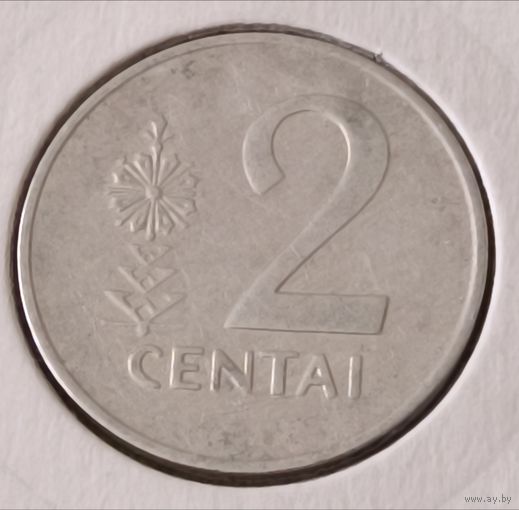 Литва. 2 цента 1991 года. (2)
