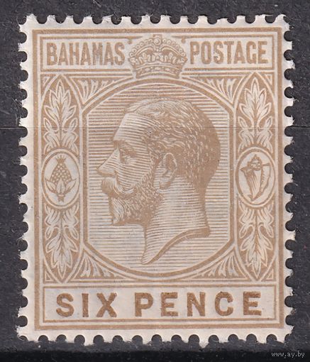 3.BrK. Великобритания. Колонии. Багамские острова. Георг V. Стандарт. 1912 г. 6p. Mi.#40.