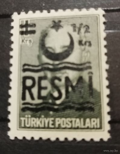 Турция 1951 Президент надпечатка