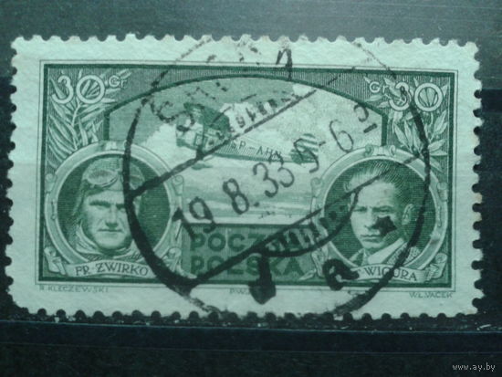 Польша 1933 Самолет, летчики