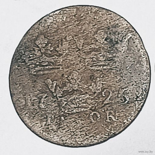 Лот монет #11 "Швеция, Фредерик l " ,  1 эре 1725 тираж 79.348 шт + бонус 3 монеты