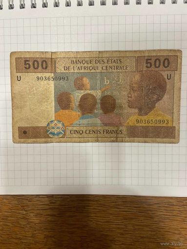 Центральноафриканская республика 500 франков 2002 года.-1001 интересная фактура бумаги