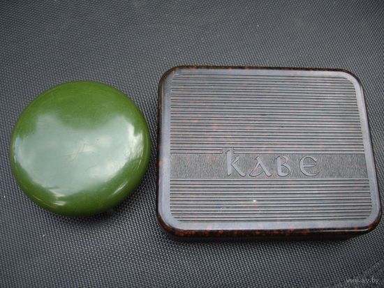 Шкатулка карболитовая и шашки