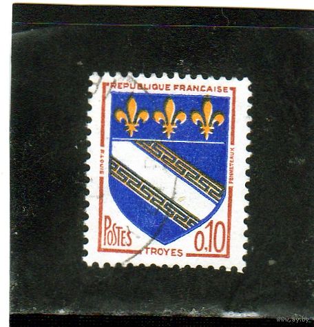 Франция.Ми-1353. Герб Труа. 1963.