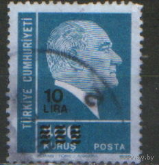 Марка из серии 1976г. Турция "Мустафа Кемаль Ататюрк"